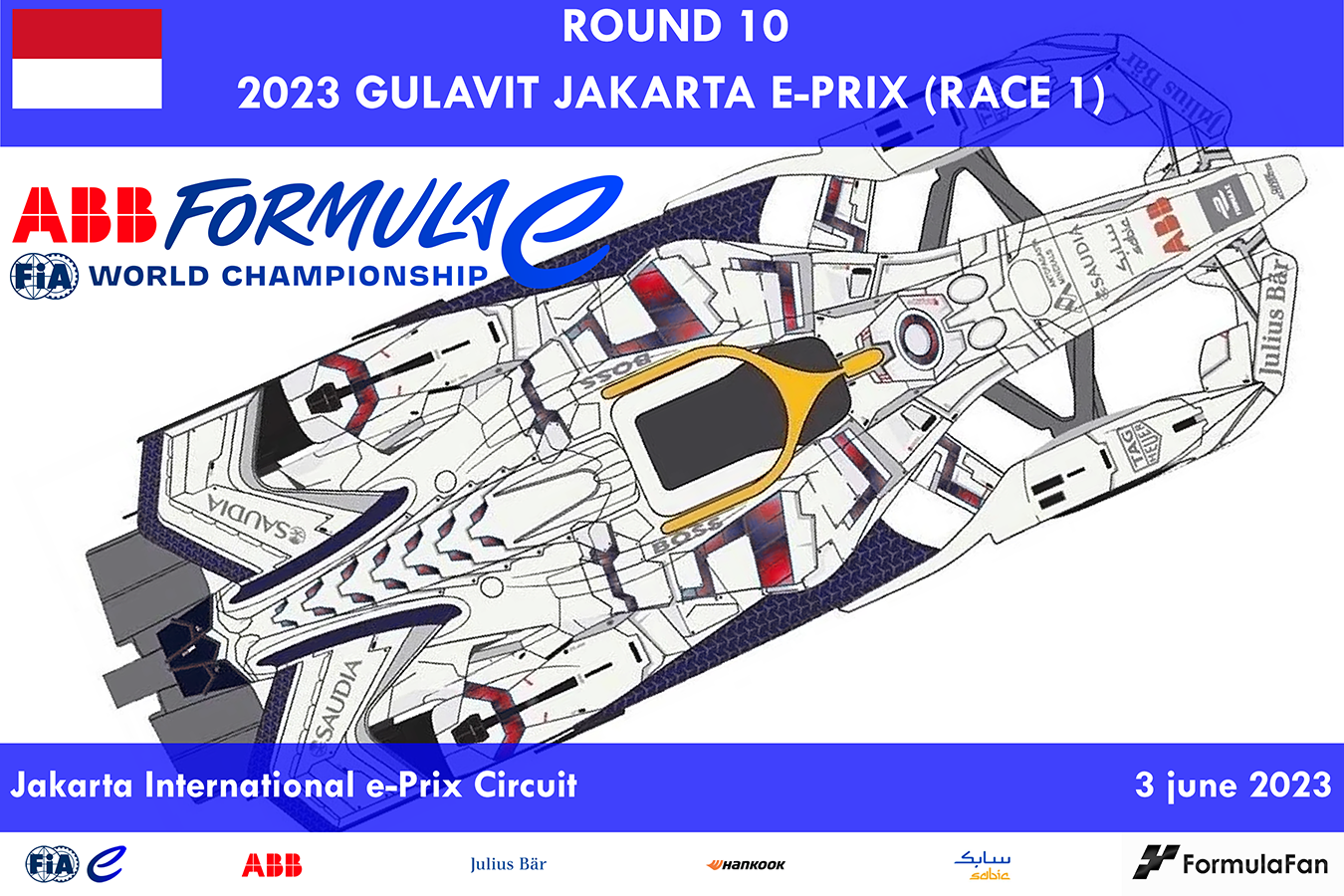 E-Prix Джакарты 2023 (гонка 1) | 2023 AAB FIA Formula E Gulavit Jakarta E-Prix Race 1