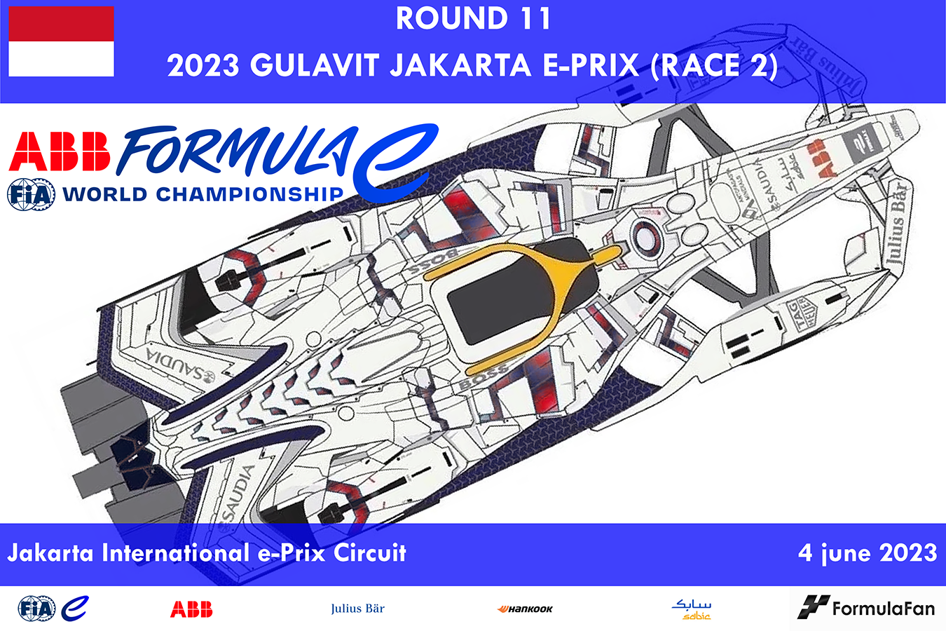 E-Prix Джакарты 2023 (гонка 2) | 2023 AAB FIA Formula E Gulavit Jakarta E-Prix Race 2