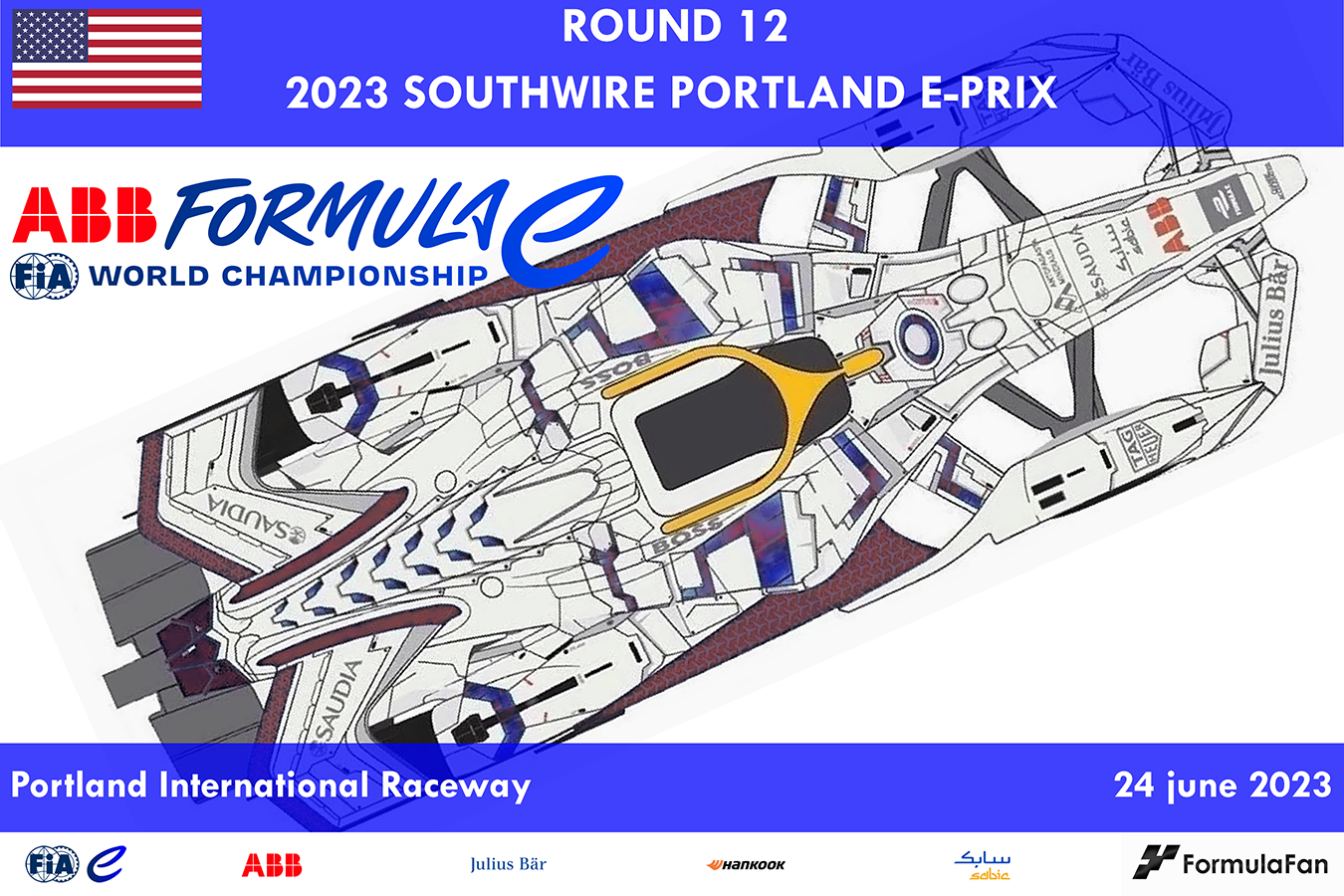 E-Prix Портленда 2023 | 2023 AAB FIA Formula E Southwire Portland E-Prix