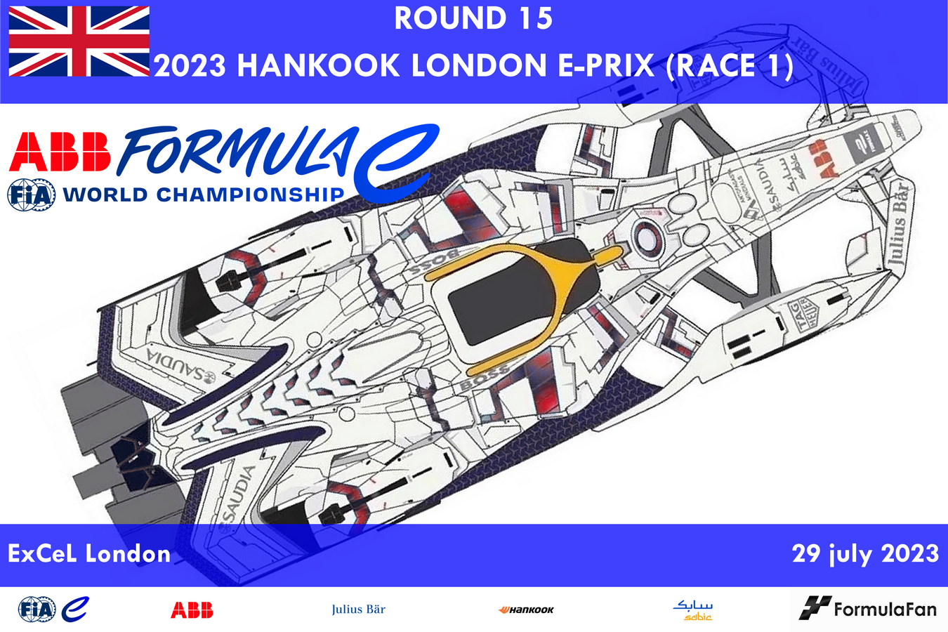 E-Prix Лондона 2023 (гонка 1) | 2023 AAB FIA Formula E Hankook London E-Prix Race 1