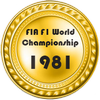 1981 gold F1 | 1981 золото Ф1